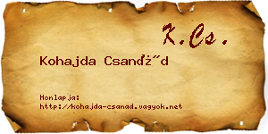 Kohajda Csanád névjegykártya